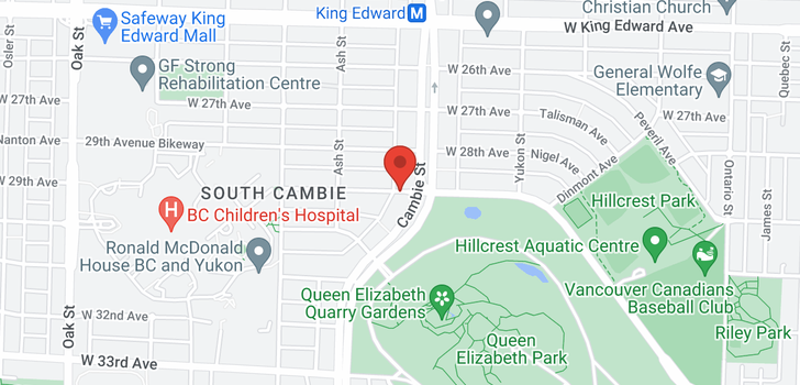 map of 4527 CAMBIE STREET